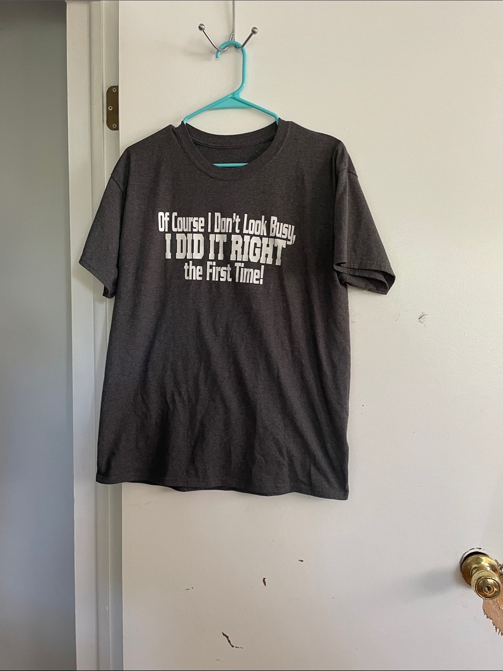 Classic grey Graphic Tee - I Did It Right The First Time